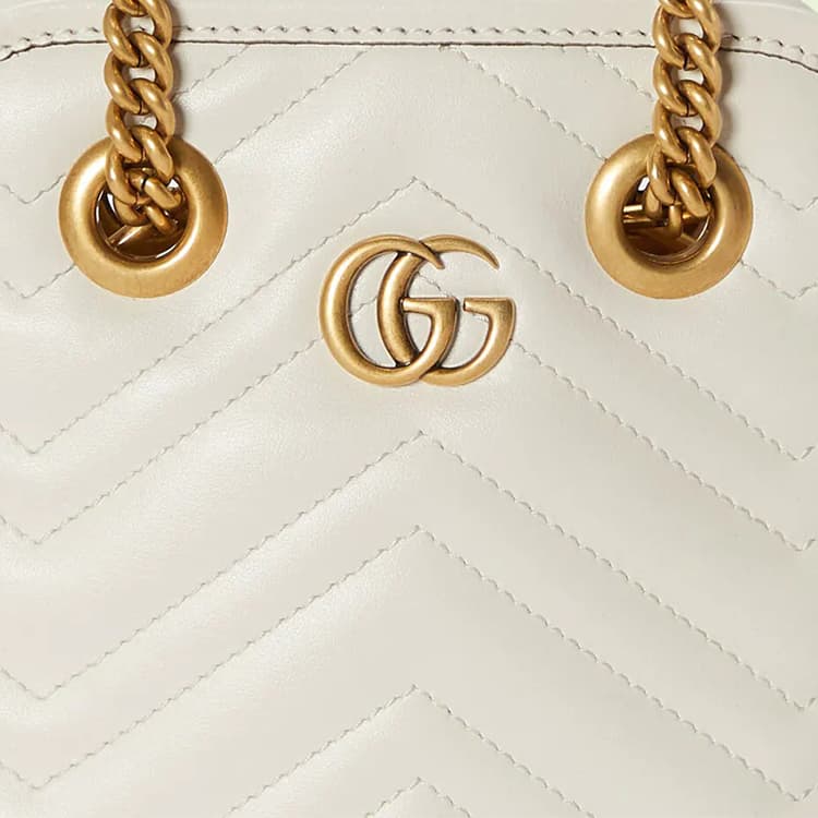Сумка Gucci Marmont Mini Tote Bag White - изображение 7