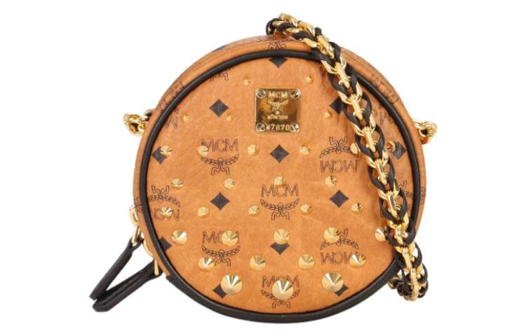 Сумка через плечо MCM Gold Studded Visetos - изображение 1