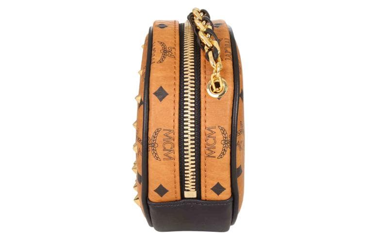 Сумка через плечо MCM Gold Studded Visetos - изображение 5