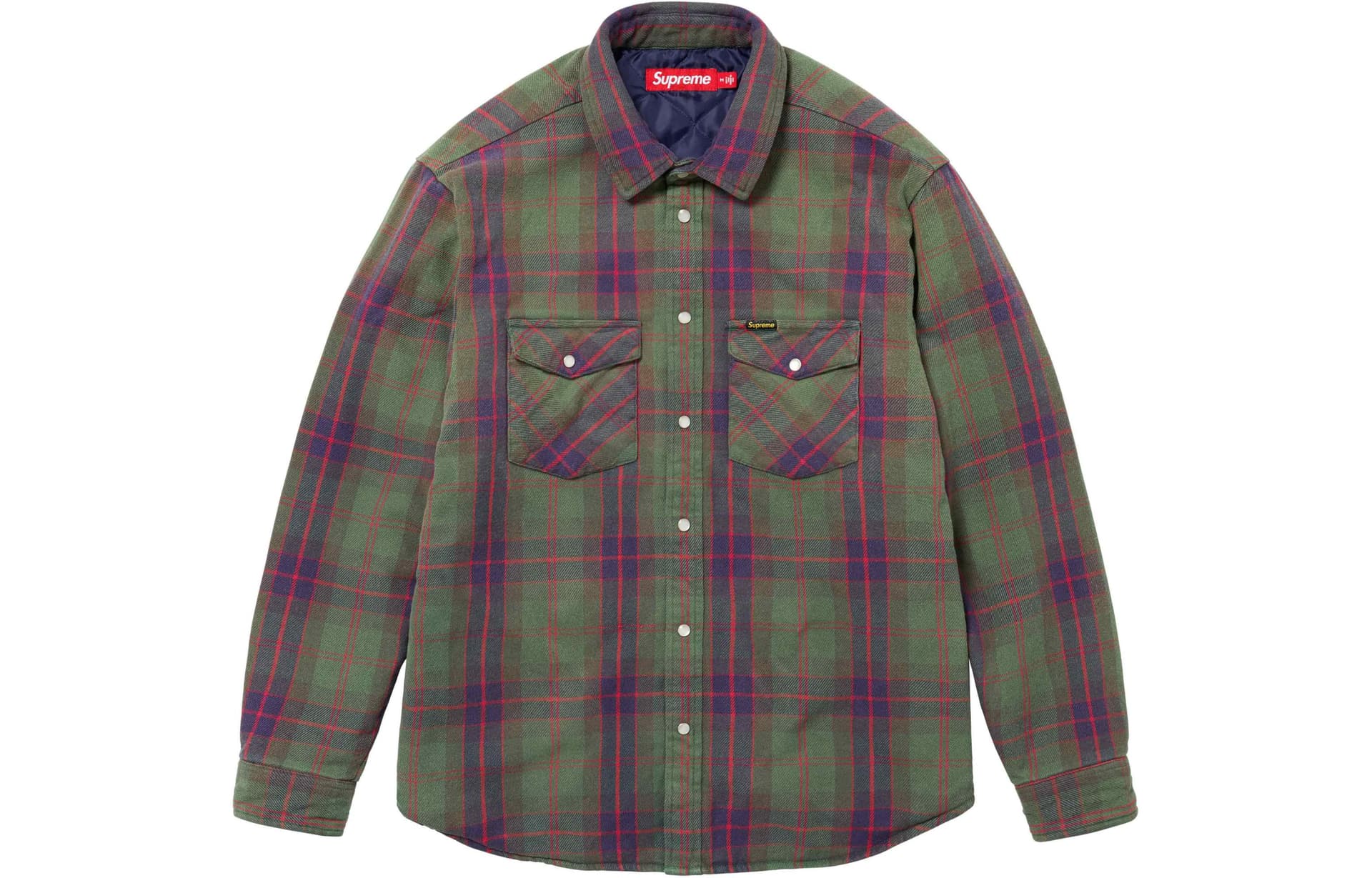 Куртка Supreme Quilted Flannel Snap Shirt - изображение 1