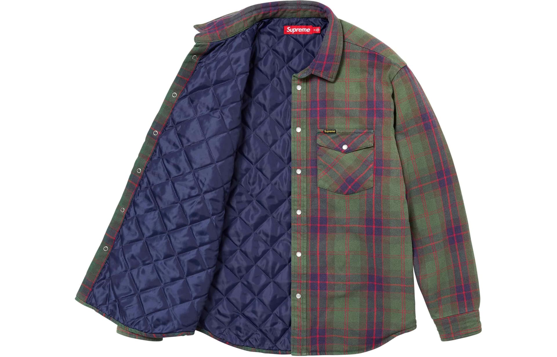 Куртка Supreme Quilted Flannel Snap Shirt - изображение 2