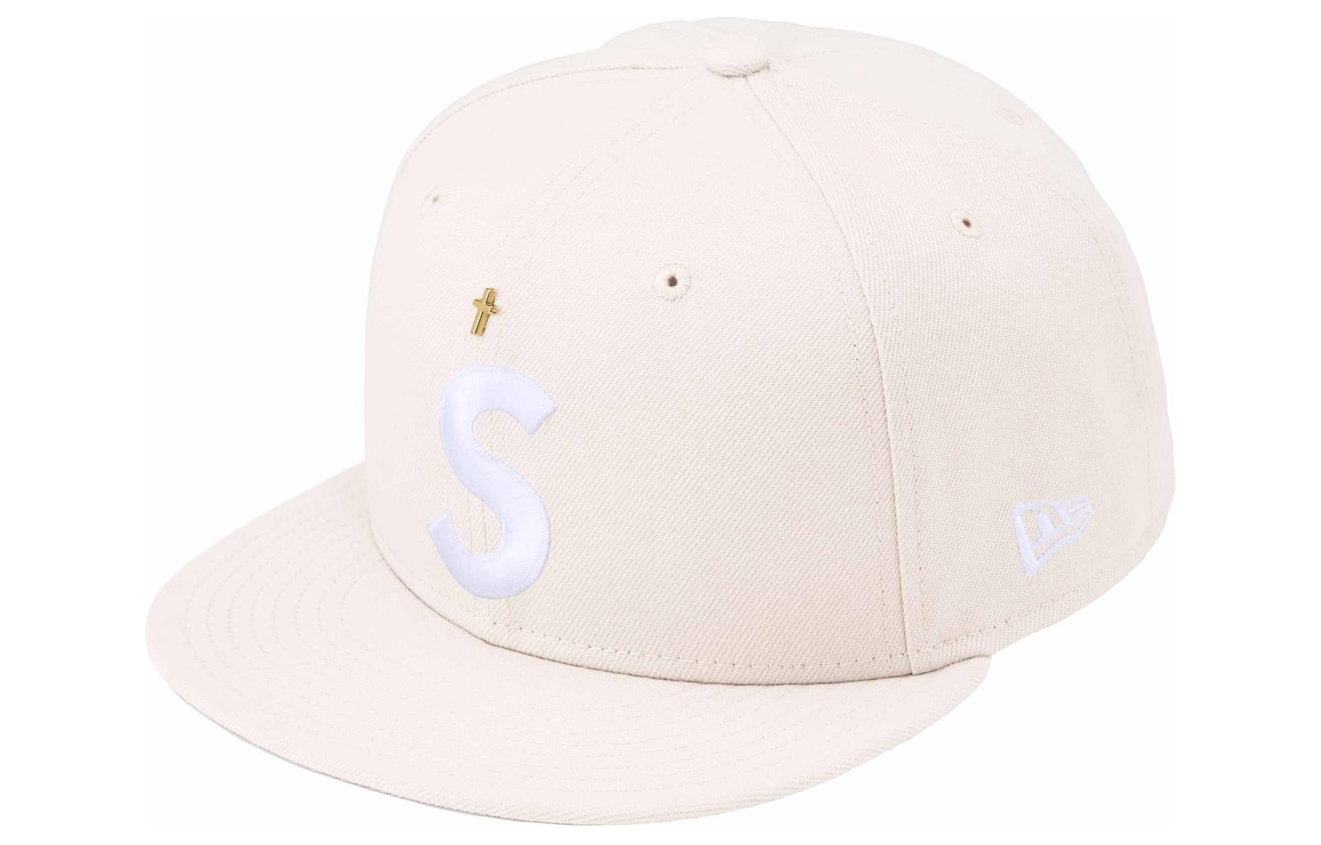 Кепка Supreme SS24 WEEK 1 GOLD CROSS S LOGO NEW ERA - изображение 1