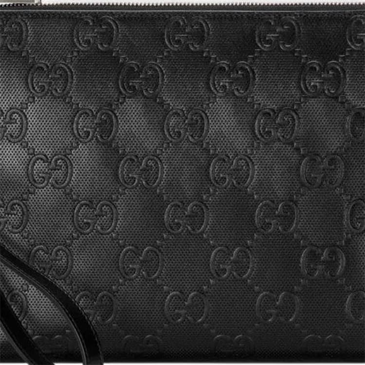 Сумка Gucci Leather Messenger Clutch Black - изображение 8