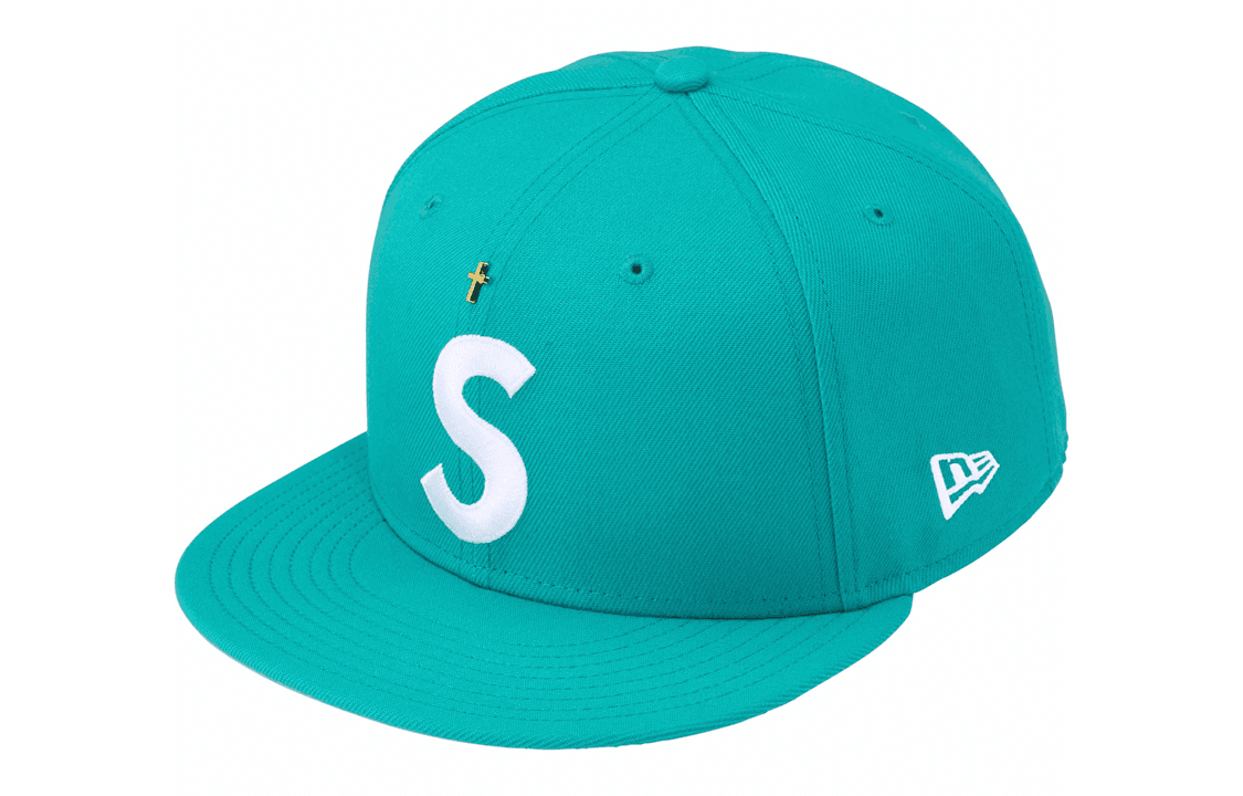 Кепка Supreme SS24 WEEK 1 GOLD CROSS S LOGO NEW ERA - изображение 1