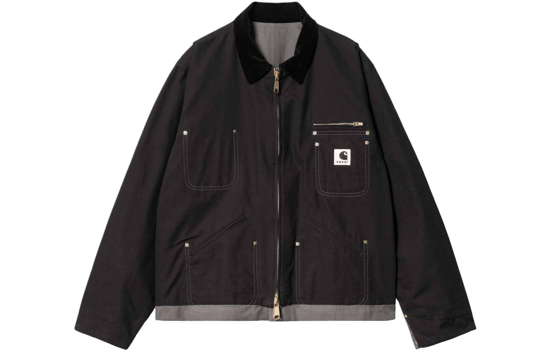 Куртка Sacai x Carhartt WIP Detroit Jacket Black - изображение 3