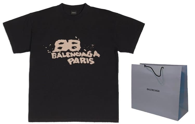 Футболка Balenciaga SS23 Hand Drawn Bb Icon LogoT - изображение 5