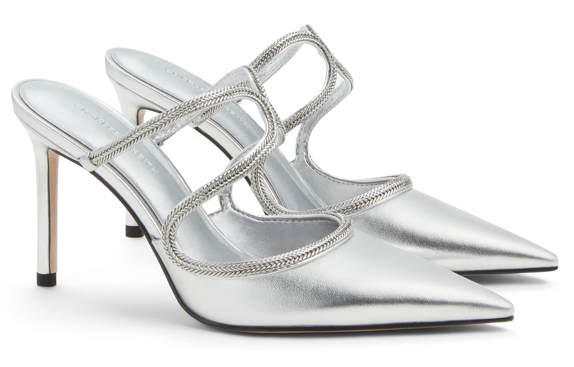 Сандалии CHARLESKEITH ck PU 9.1cm BLACK TEXTUREDSilverGold - изображение 2