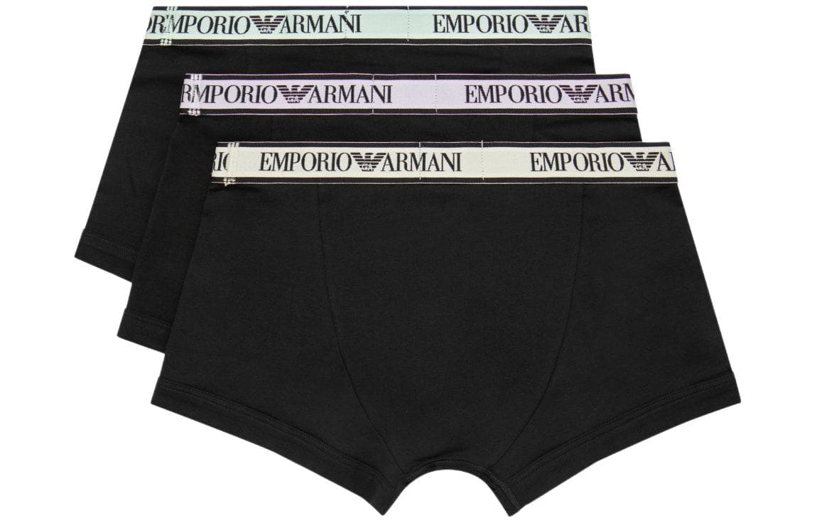 Трусы EMPORIO ARMANI SS24 Трусы Мужские 3 упаковки Черный - изображение 2