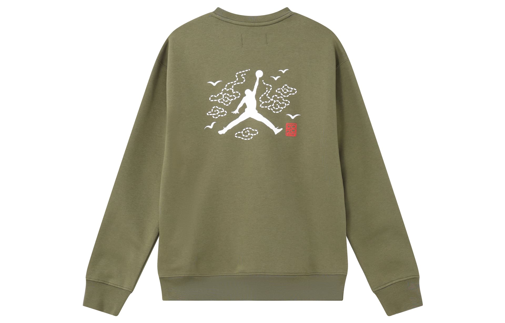 Кофта Jordan Essentials Crewneck Sweatshirt Olive - изображение 2