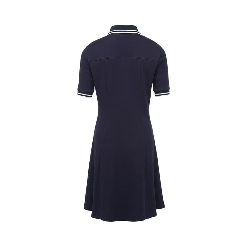 Платье LI NING 1990 Classic Collection SS24 Короткий Sleeved Платье Женские Темно-морской синий - изображение 2