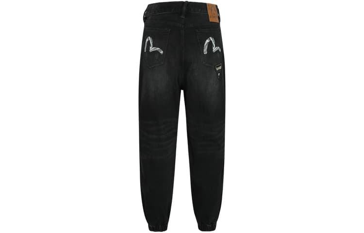 Штаны EVISU Denim Черные Мужские Джинсы - изображение 2
