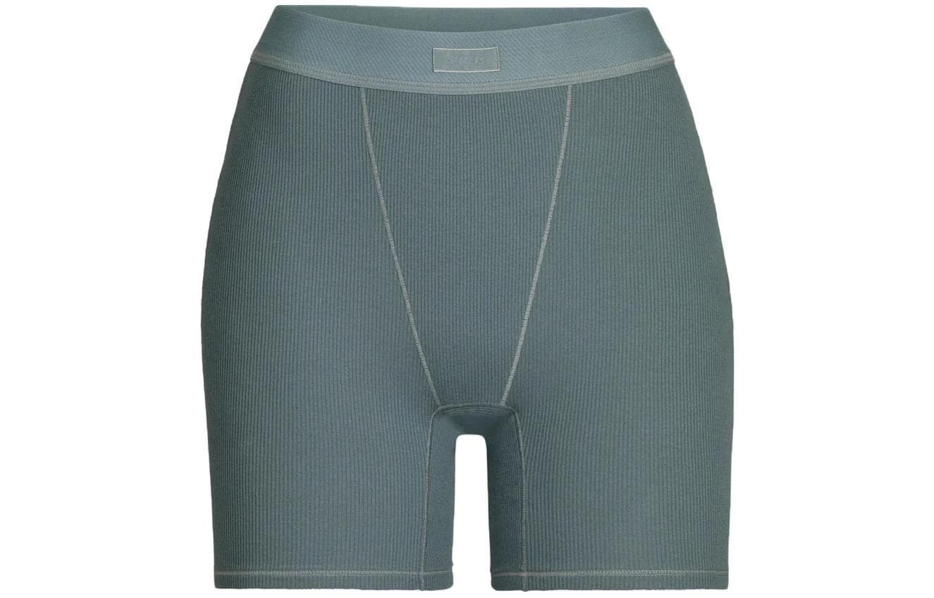 Трусы SKIMS COTTON RIB BOXER 1 KYANITE - изображение 1