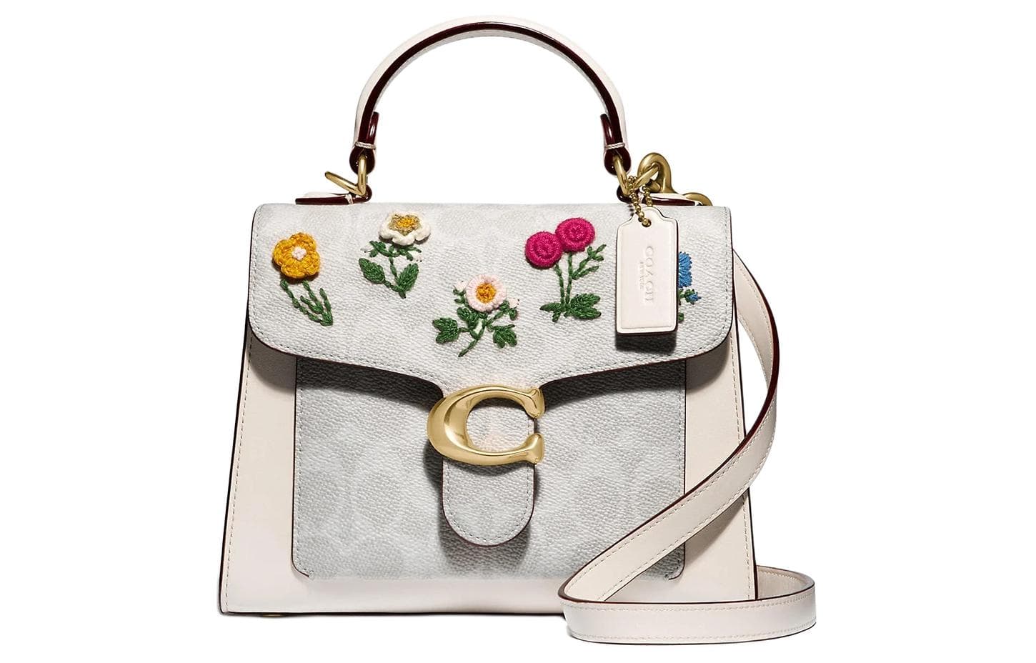 Сумка COACH Tabby 20 Small White Floral Embroidery - изображение 1