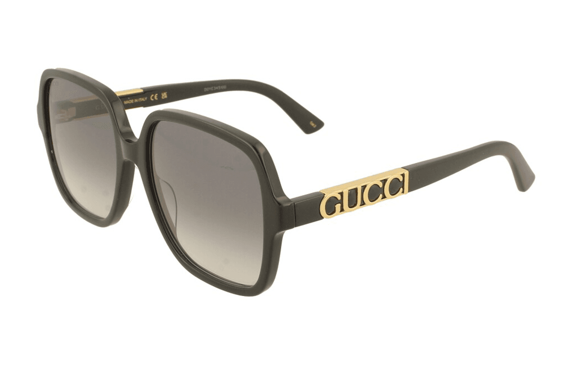 Солнцезащитные очки Gucci Logo Фигурные Солнцезащитные Очки Женские Черные - изображение 1