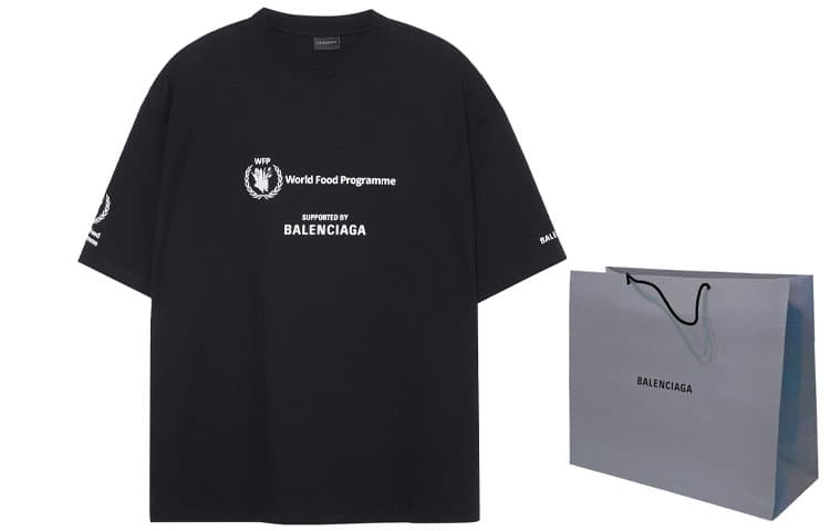 Футболка Balenciaga x WFP FW22 Logo T-Shirt Black - изображение 3