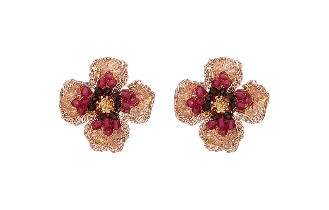 Серьги HMZ Серьги-гвоздики красный женские - изображение 1