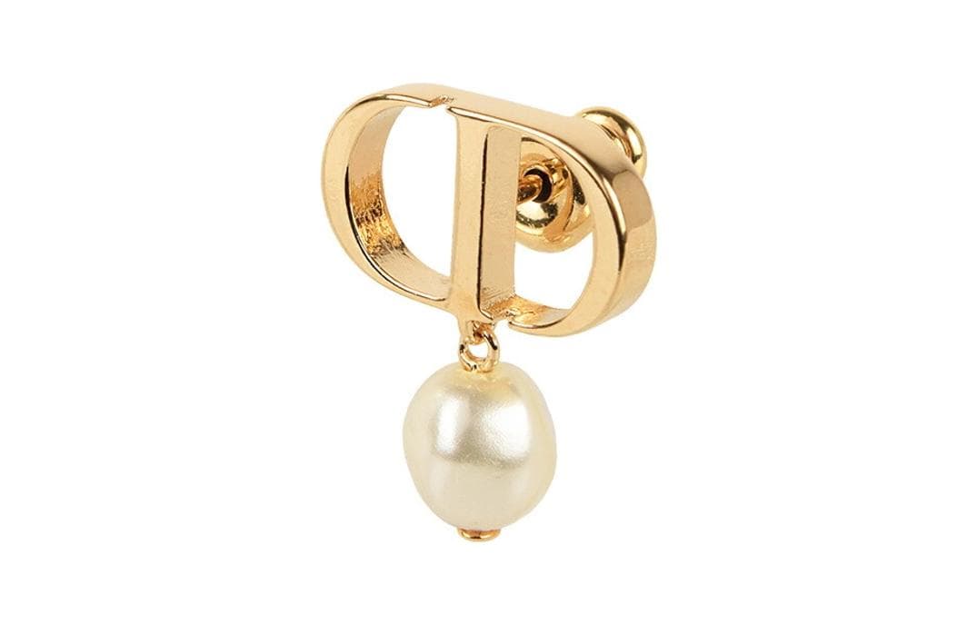 Серьги DIOR PETIT CD Metal Earrings Gold - изображение 5