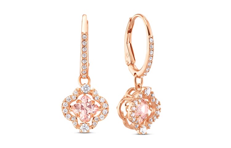 Серьги Swarovski Four Leaf Clover Rose Gold Earrings - изображение 2
