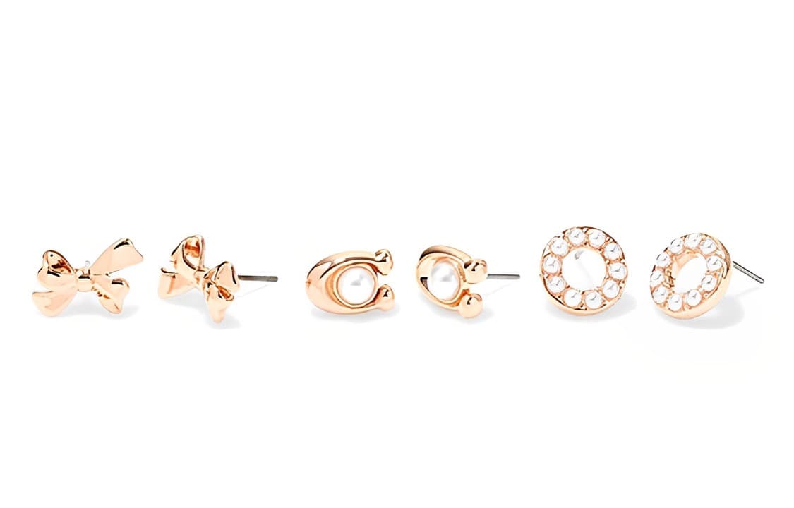 Серьги COACH Rose Gold Earrings - изображение 1
