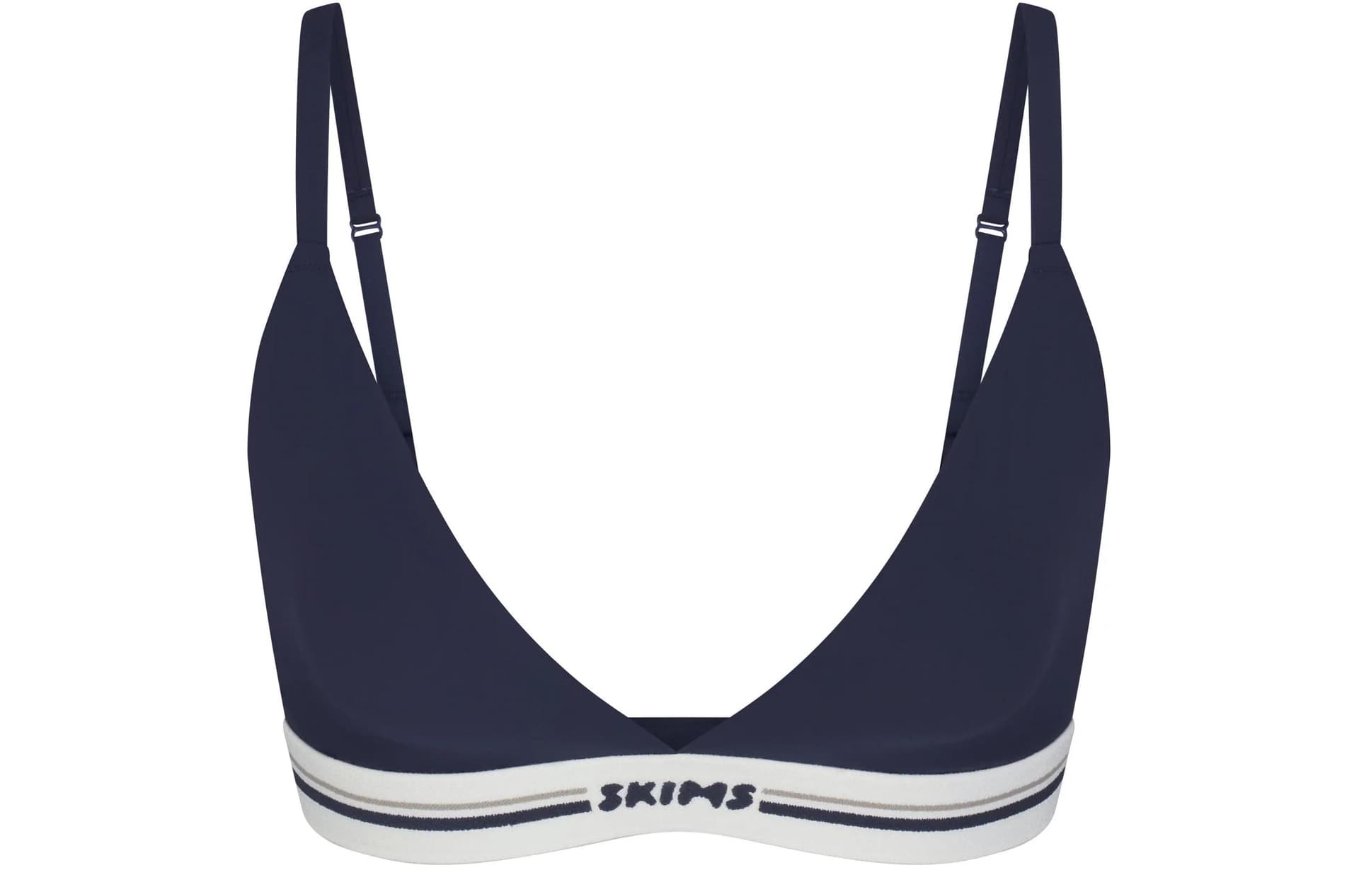 Бюстгальтер SKIMS FITS EVERYBODY LOGO TRIANGLE BRALETTE NAVY - изображение 1