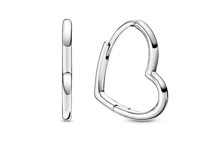 Серьги Pandora Asymmetric Heart Earrings - изображение 1