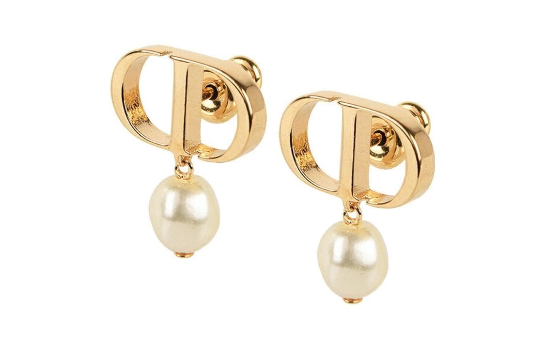 Серьги DIOR PETIT CD Metal Earrings Gold - изображение 4