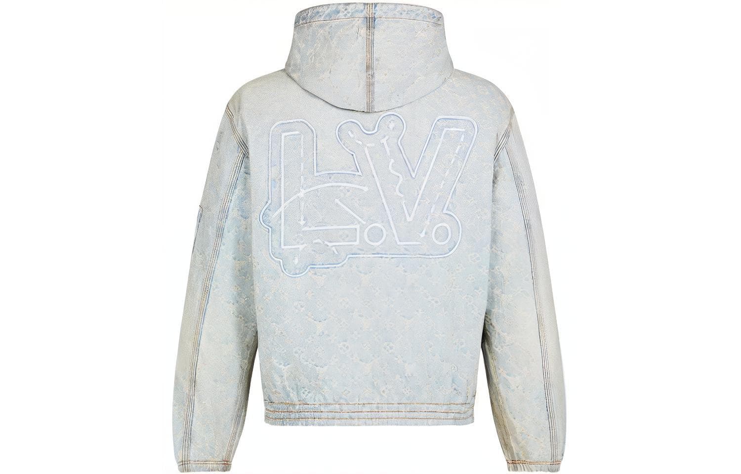 Джинсовая куртка LOUIS VUITTON x NBA Classic Zip Hoodie Denim Jacket - изображение 2