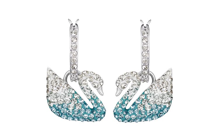 Серьги Swarovski Iconic Swan Earrings Blue - изображение 3