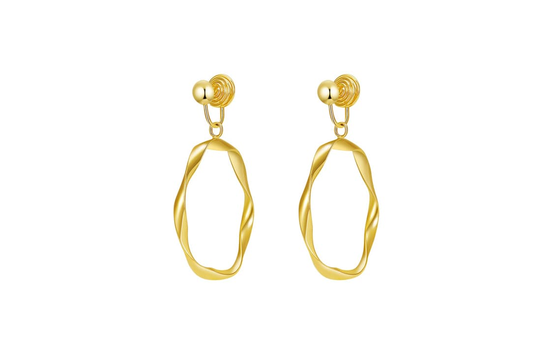 HMZ Сплав Clip ON Серьги Золотой Женские - изображение 1