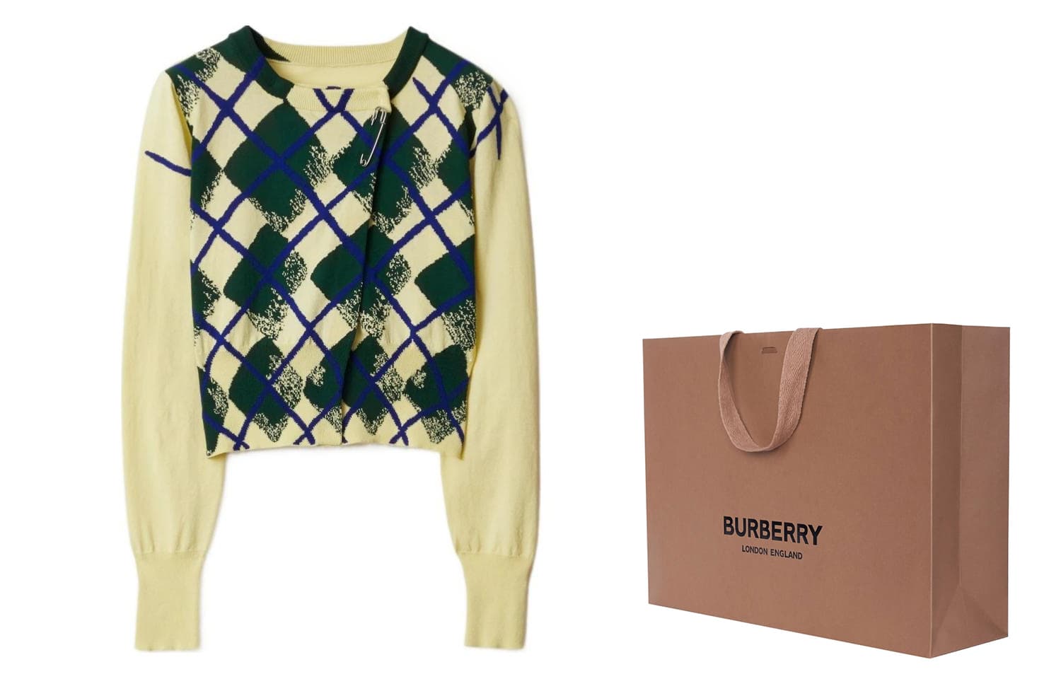 Кофта Burberry SS24 Трикотаж Женский Напиточный Желтый - изображение 3