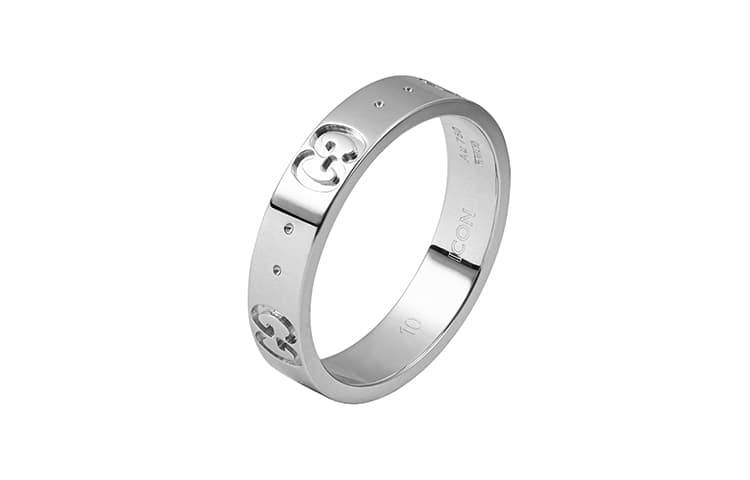 Кольцо GUCCI Icon 18K White Gold Ring - изображение 6