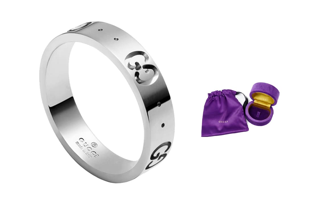 Кольцо GUCCI Icon 18K White Gold Ring - изображение 2