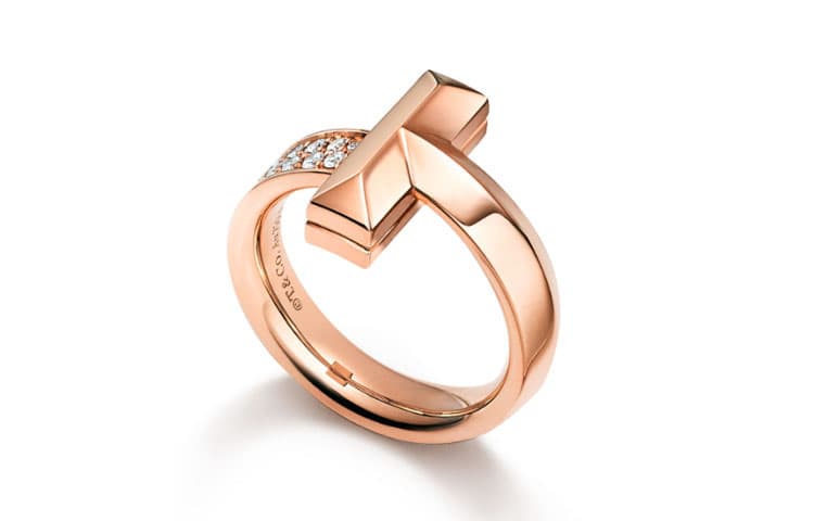 Кольцо Tiffany & Co. Tiffany T1 Ring Rose Gold Half Diamond - изображение 2