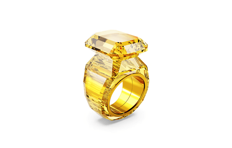 Кольцо Swarovski Lucent Кольца из искусственного кристалла Женские Желтые - изображение 4