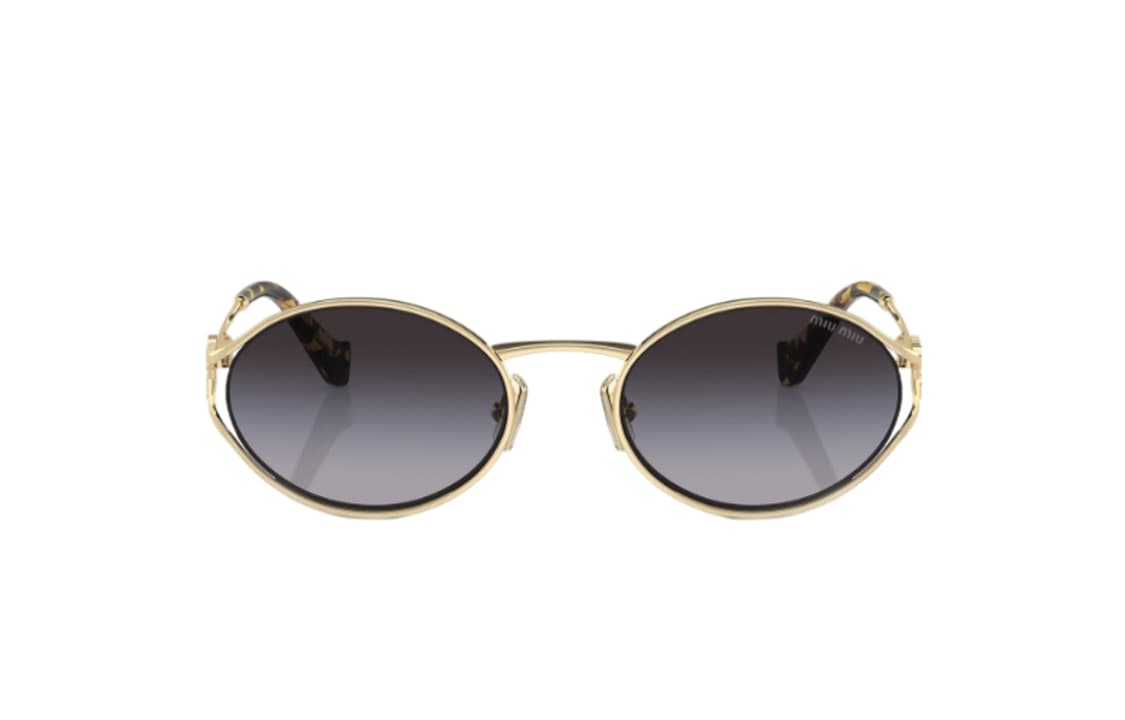 Солнцезащитные очки Miu Miu Oval Sunglasses Gold - изображение 2
