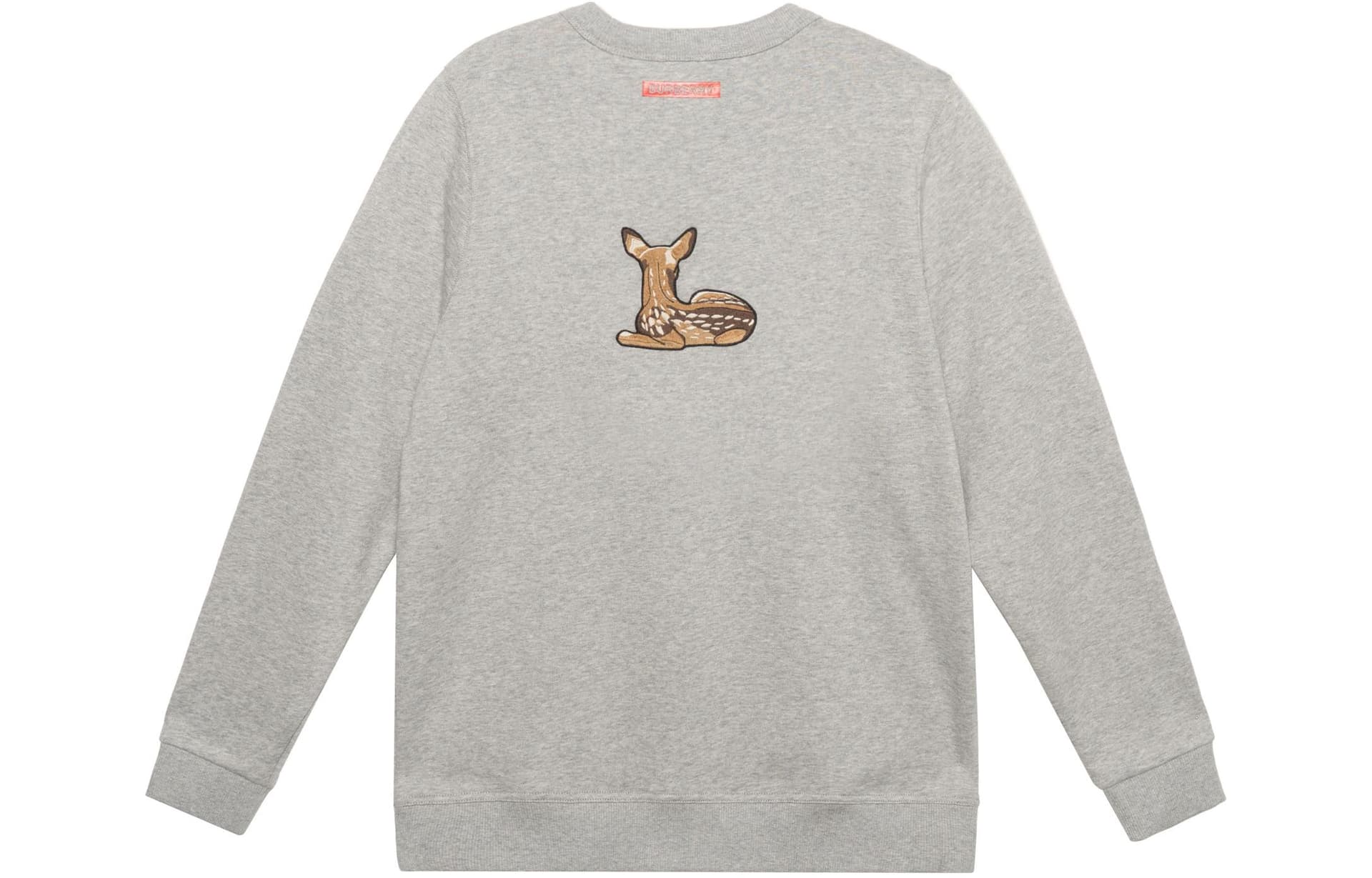 Кофта Burberry Deer Print Sweatshirt Light Grey - изображение 2