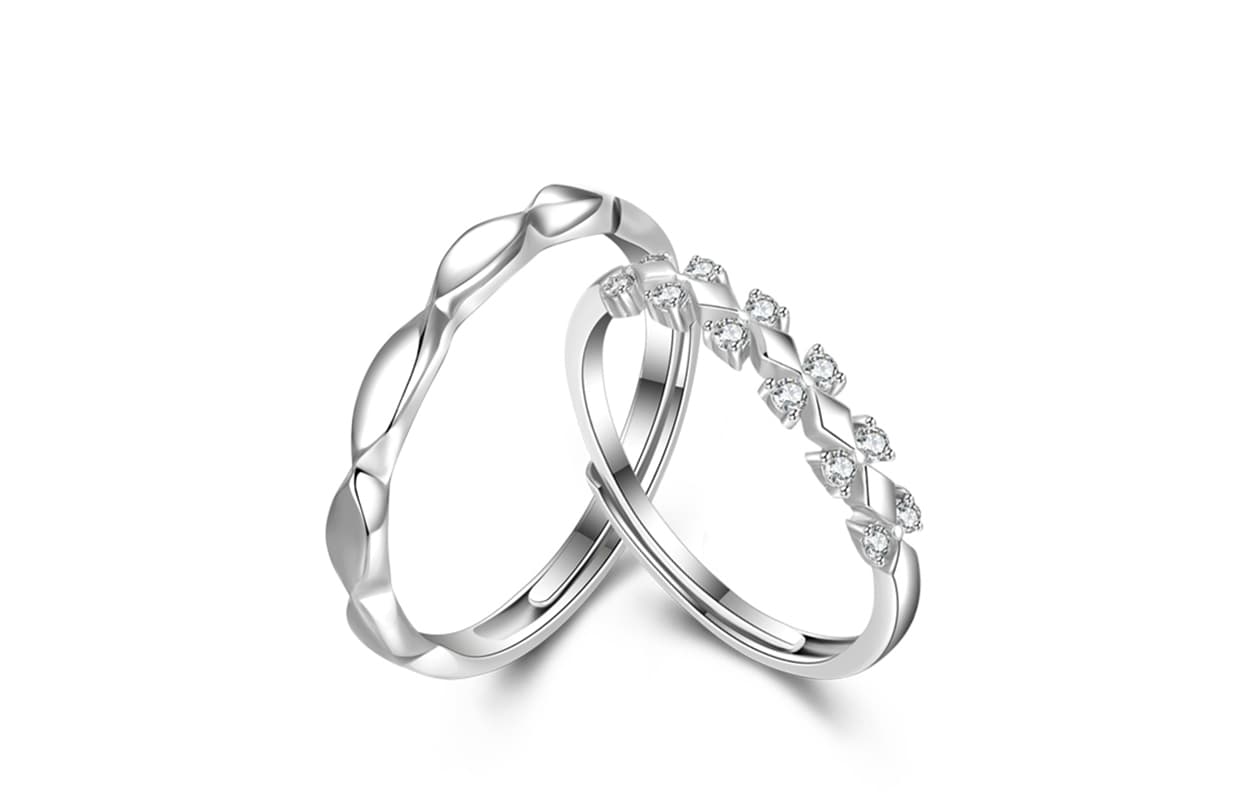 Кольцо Кольца Ringlove с цирконием унисекс серебряные - изображение 1
