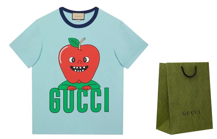Футболка GUCCI SS24 Logo Print T-Shirt Blue - изображение 3