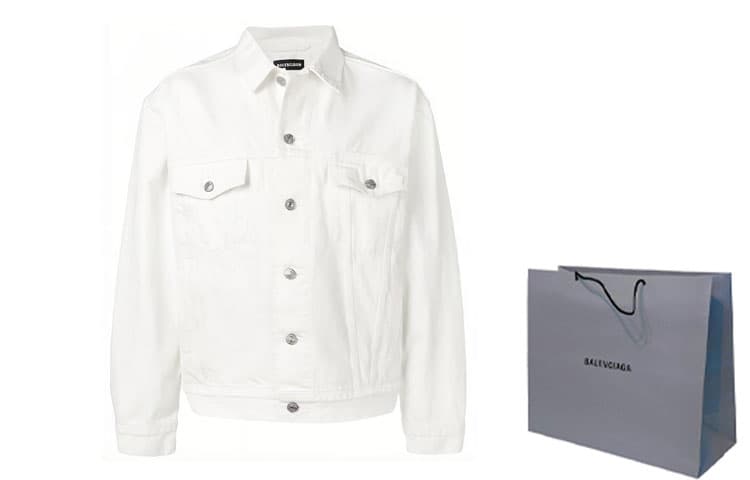 Куртка Balenciaga Denim Jacket White - изображение 2