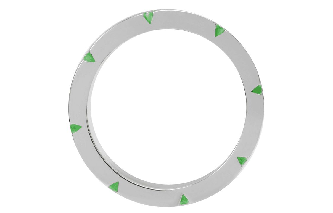 Кольцо Louis Vuitton Logo Metal Ring Green - изображение 3