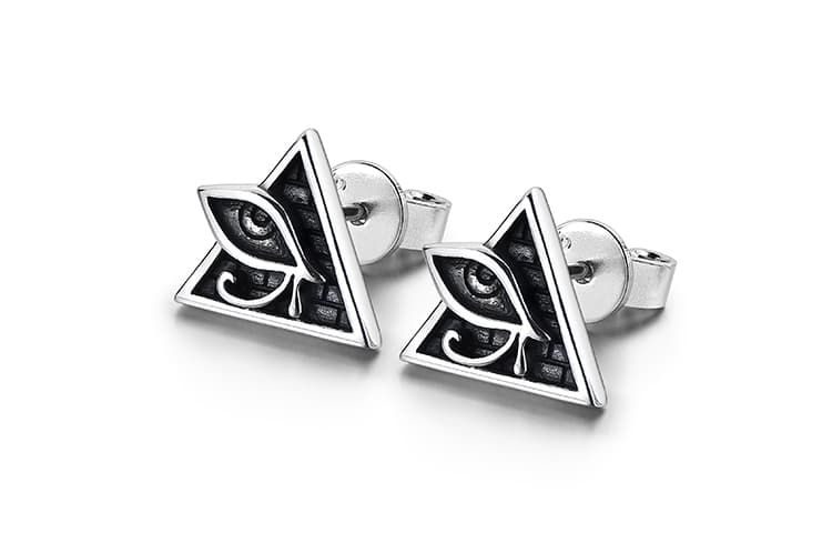 Серьги MYSH Silver Horus Eye Stud Black - изображение 2