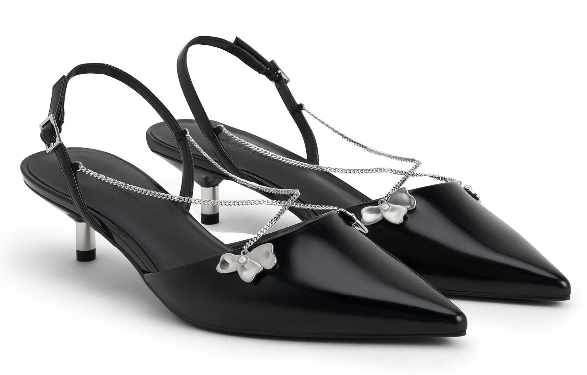 Шлёпанцы CHARLESKEITH ck PU 5.3cm ChalkBlack BoxSilver - изображение 2
