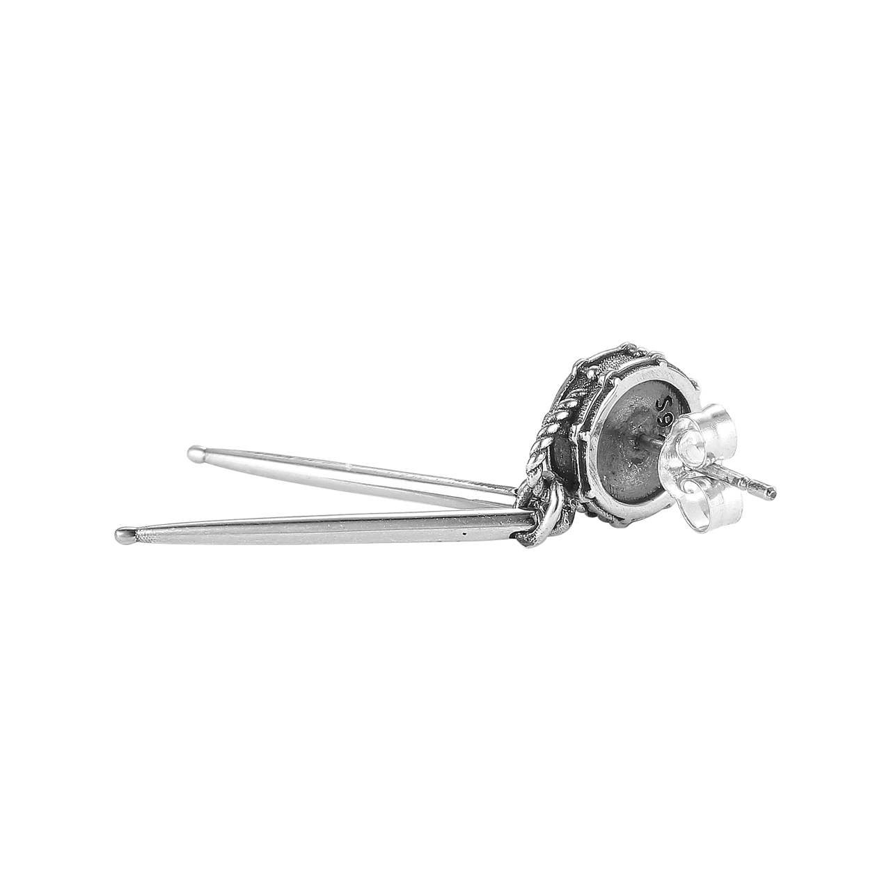 Серьги S925 Silver Drum Earrings - изображение 4
