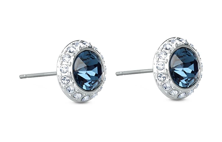 Серьги Swarovski Angelic Rhodium Earrings Blue - изображение 3