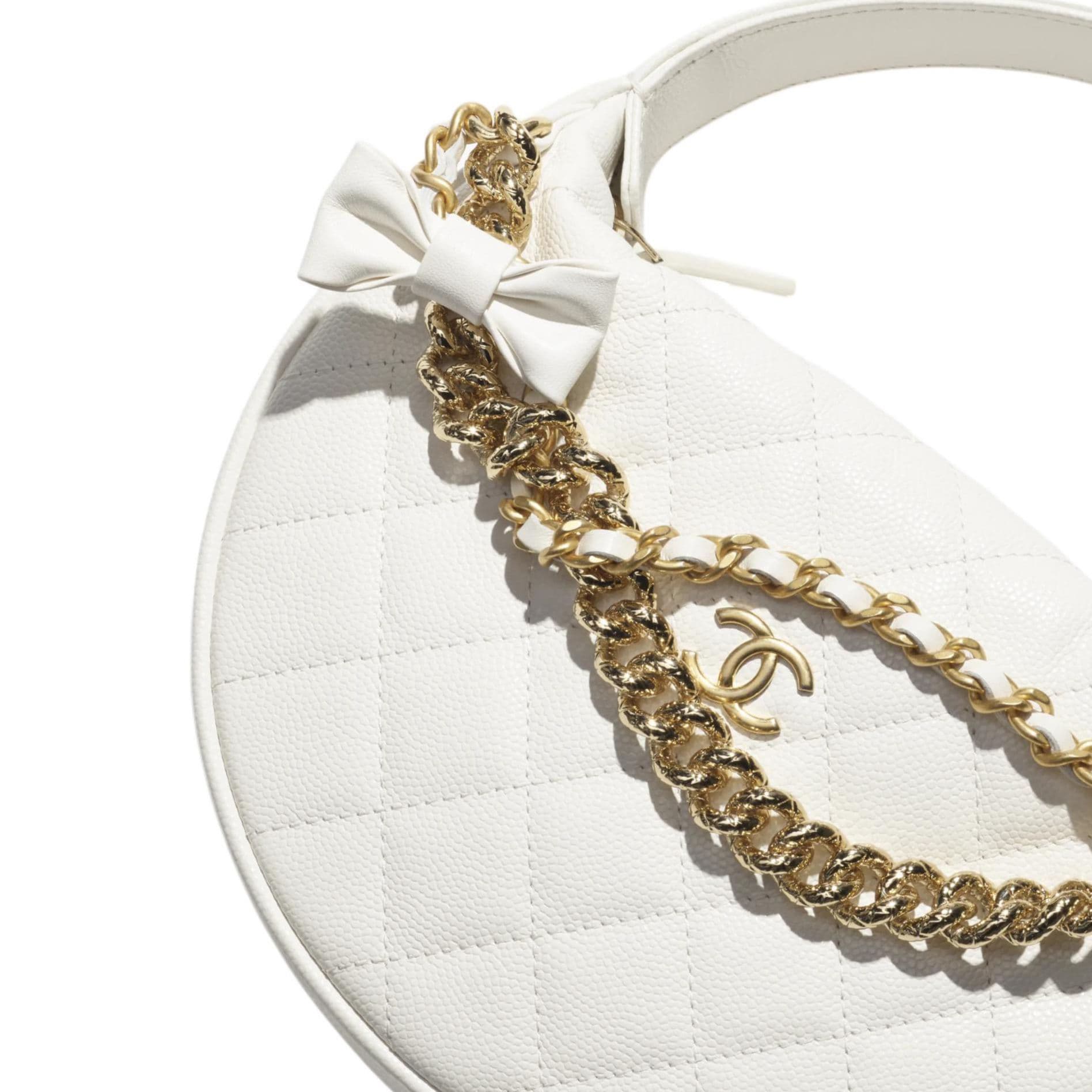 Сумка Chanel Hula Hoop Calfskin Handbag White - изображение 4
