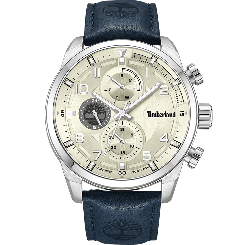 Механические часы Timberland Henniker II Часы с ремешком на запястье кварцевый механизм кожаный ремешок бежевый циферблат мужские часы - изображение 1