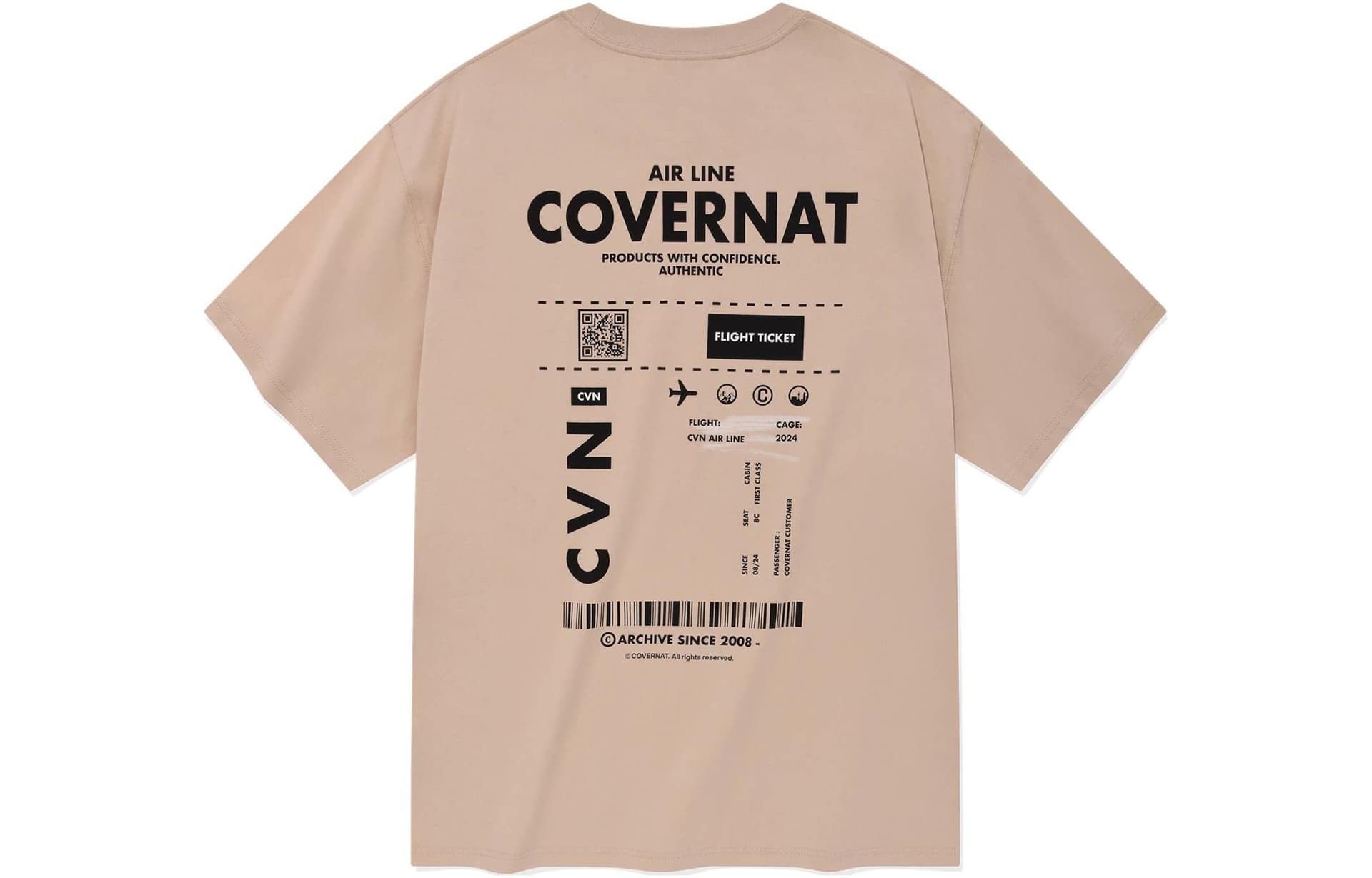 Футболка COVERNAT SS24 T Рубашка Мужской Серо-розовый - изображение 2