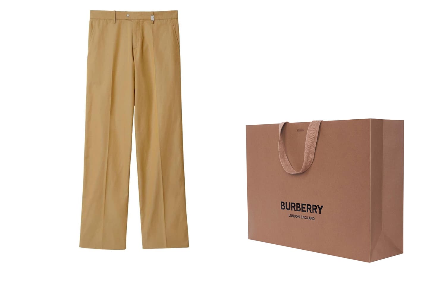 Штаны Burberry SS24 Повседневные брюки Мужские Верблюжий коричневый - изображение 3