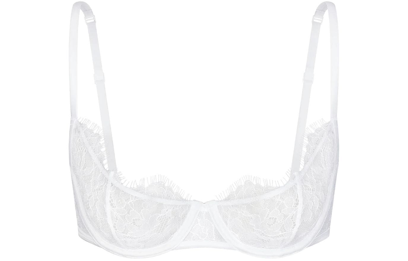 Бюстгальтер SKIMS LACE UNLINED SCOOP BRA SNOW - изображение 1
