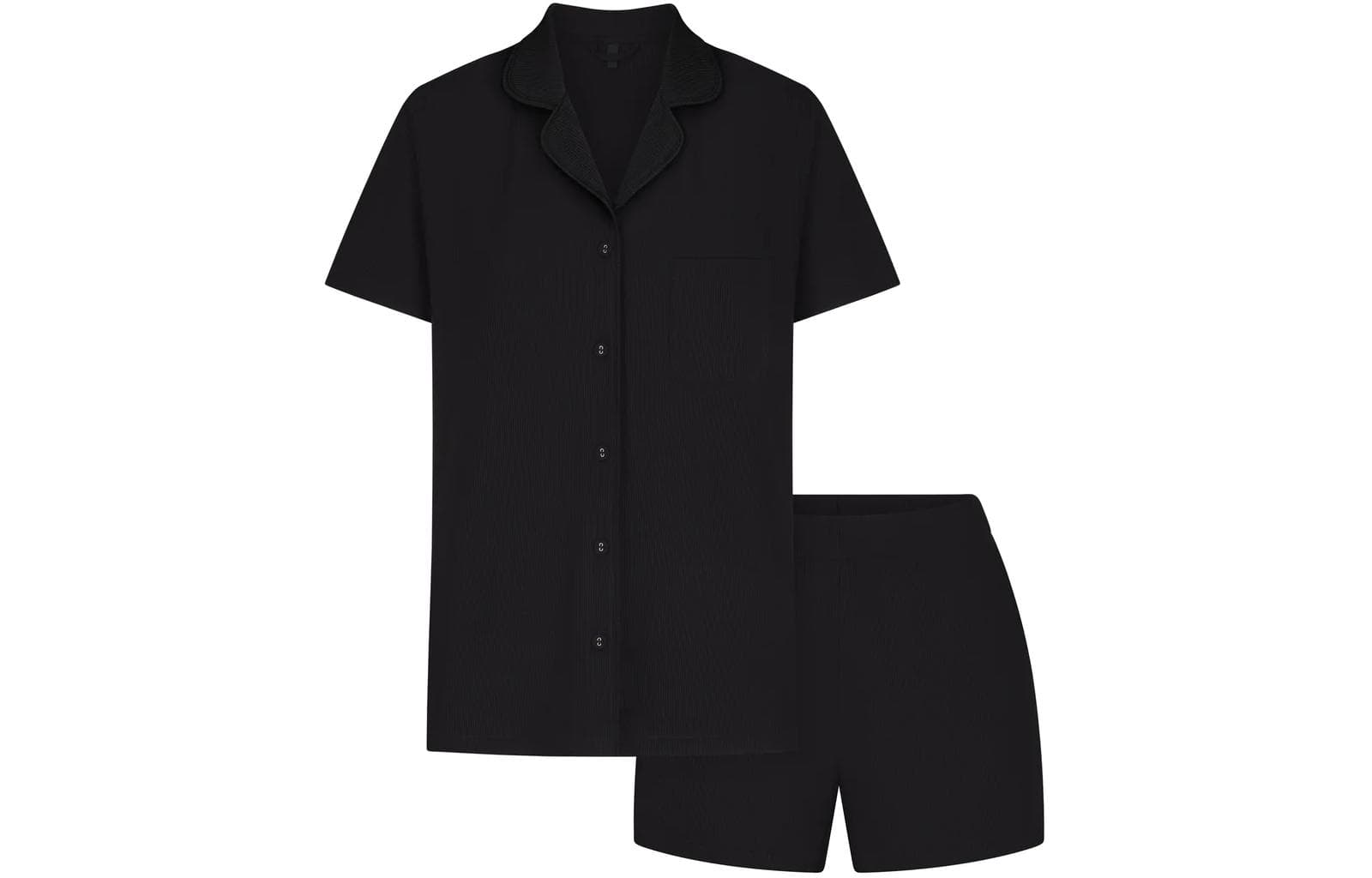 Пижама SKIMS SOFT LOUNGE SHORT SLEEP SET ONYX - изображение 1